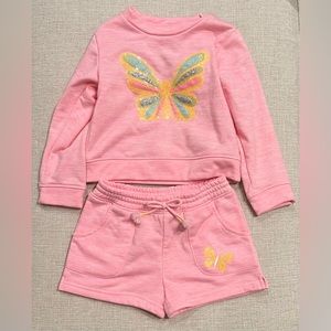 Girls Size 4 Matching Set/ Sweatshirt & Shorts